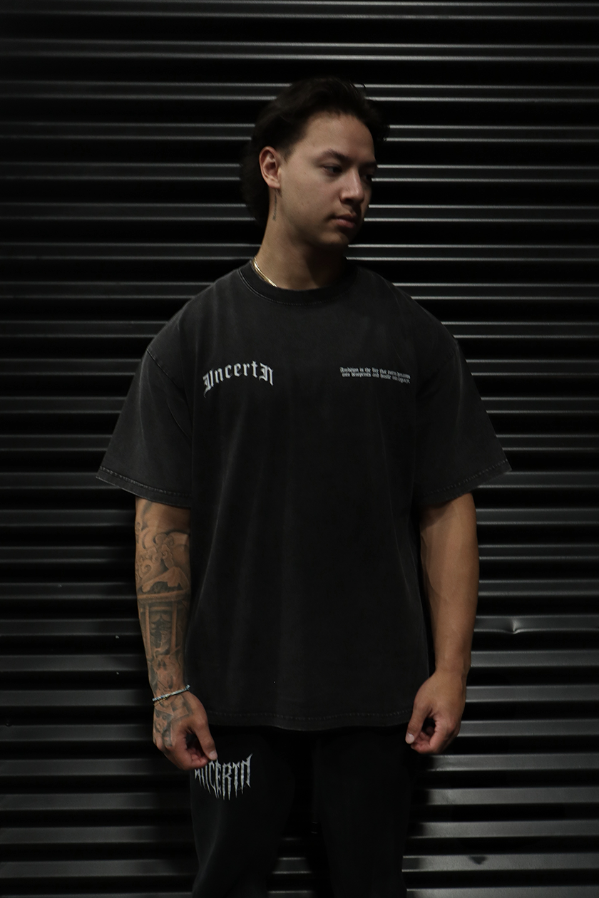 UC027 Aspire Oversized Tee - Black Wash