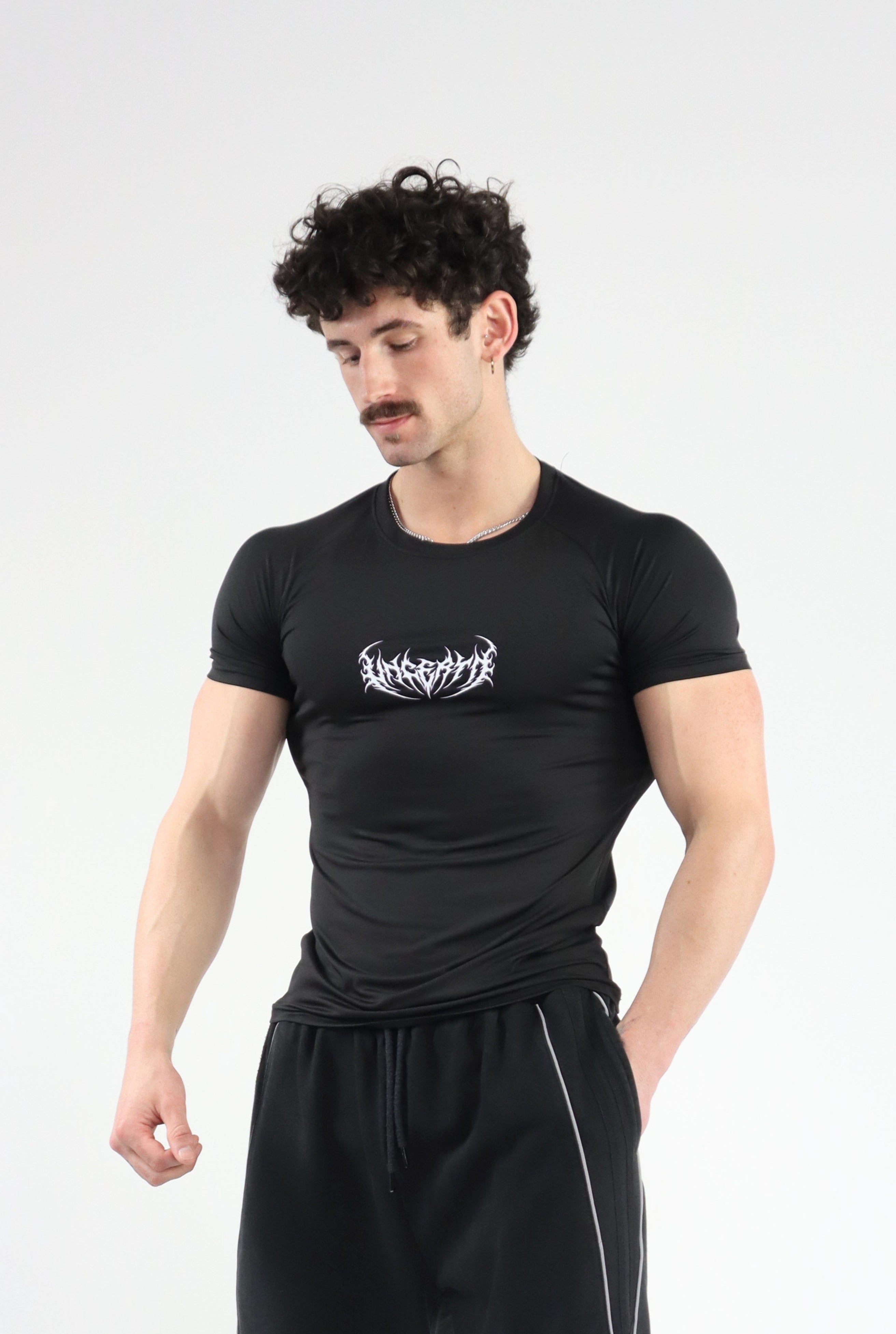 UC046 Void Compression Tee - Black/Purple