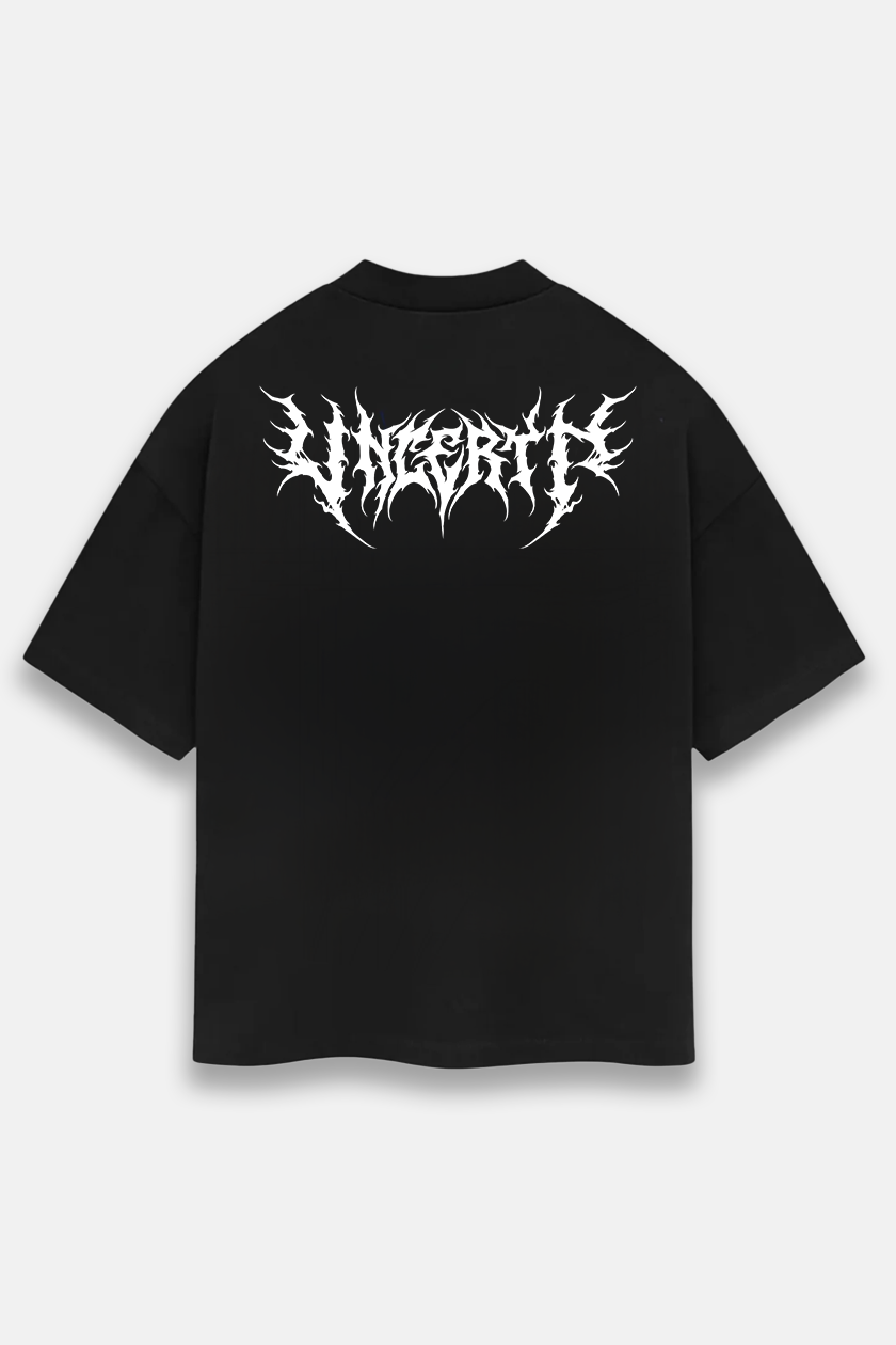 UC024 Conquer Oversized Tee - Black
