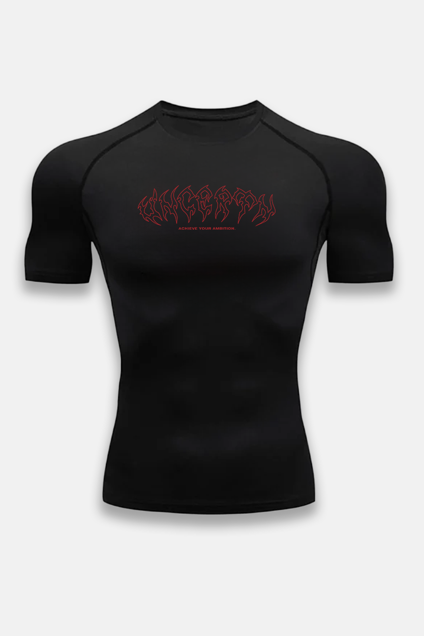 UC08 Resurgence Compression Tee - Black/Red