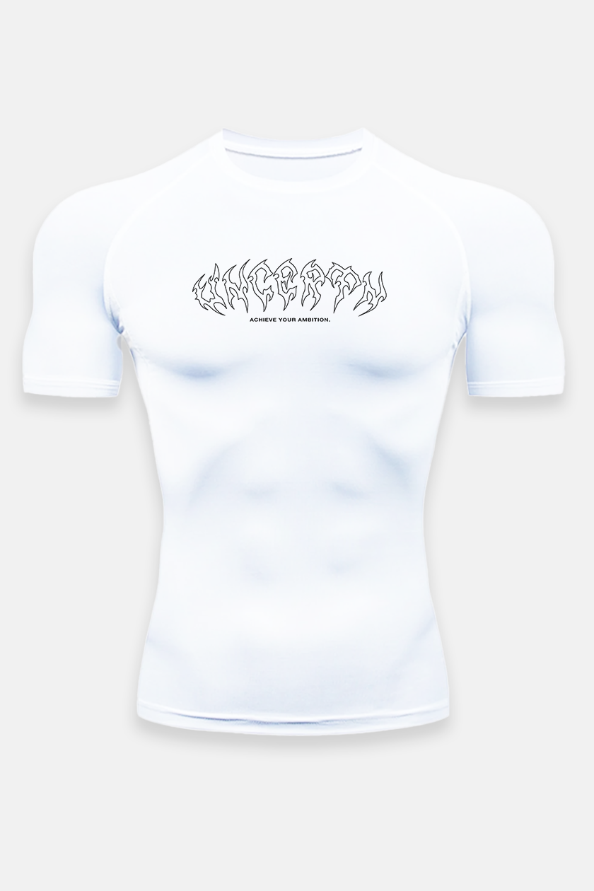 UC08 Resurgence Compression Tee - White/Black