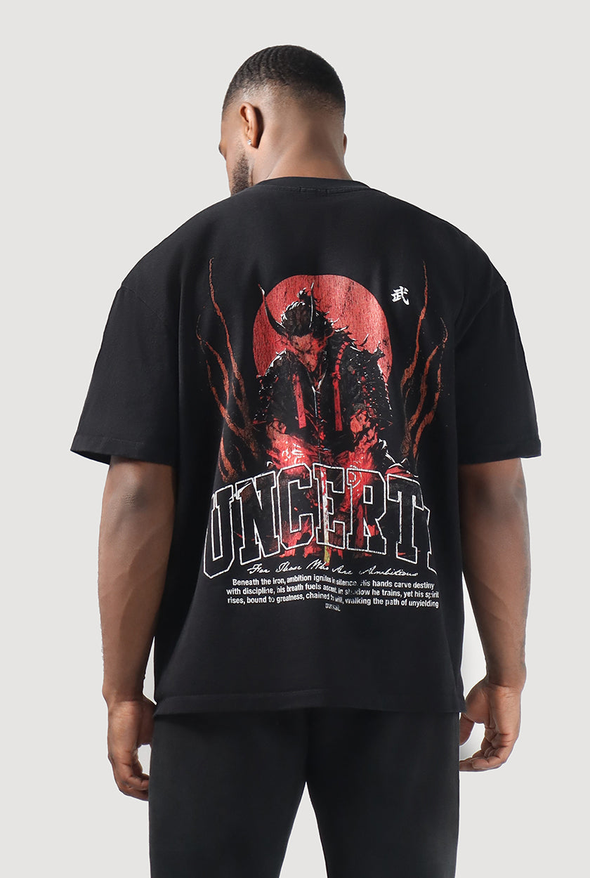 UC040 Samurai Oversized Tee - Black