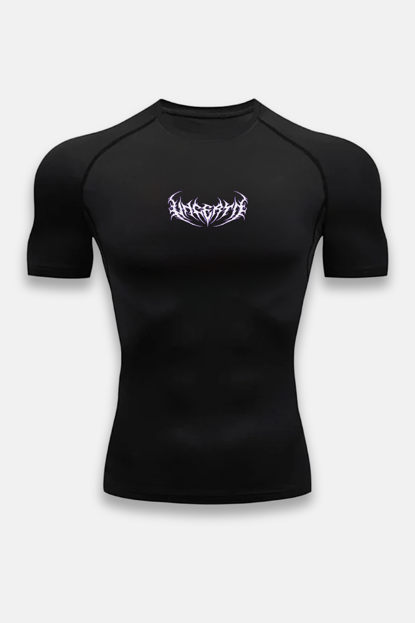 UC046 Void Compression Tee - Black/Purple