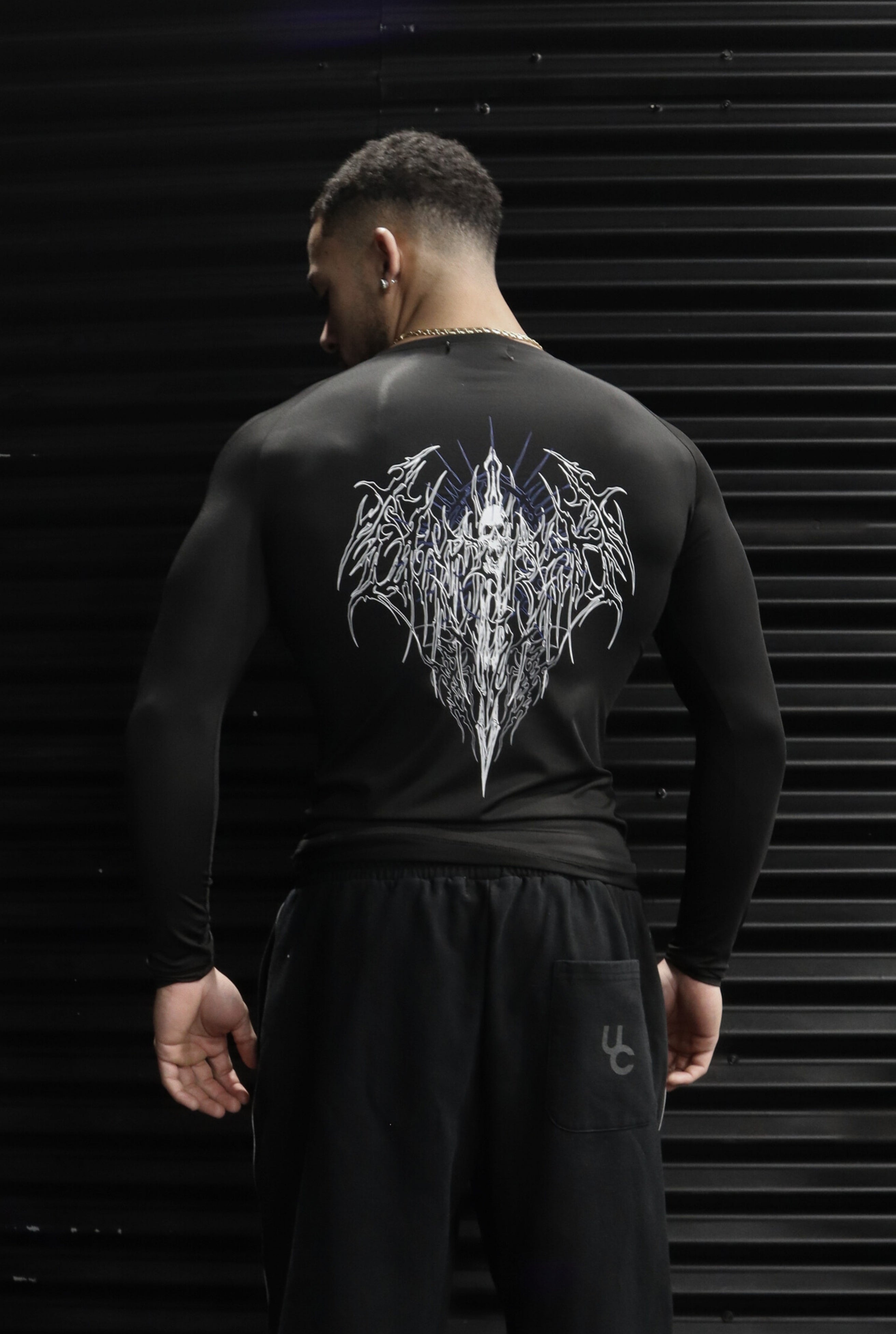 UC046 Void Compression Longsleeve - Black/Blue