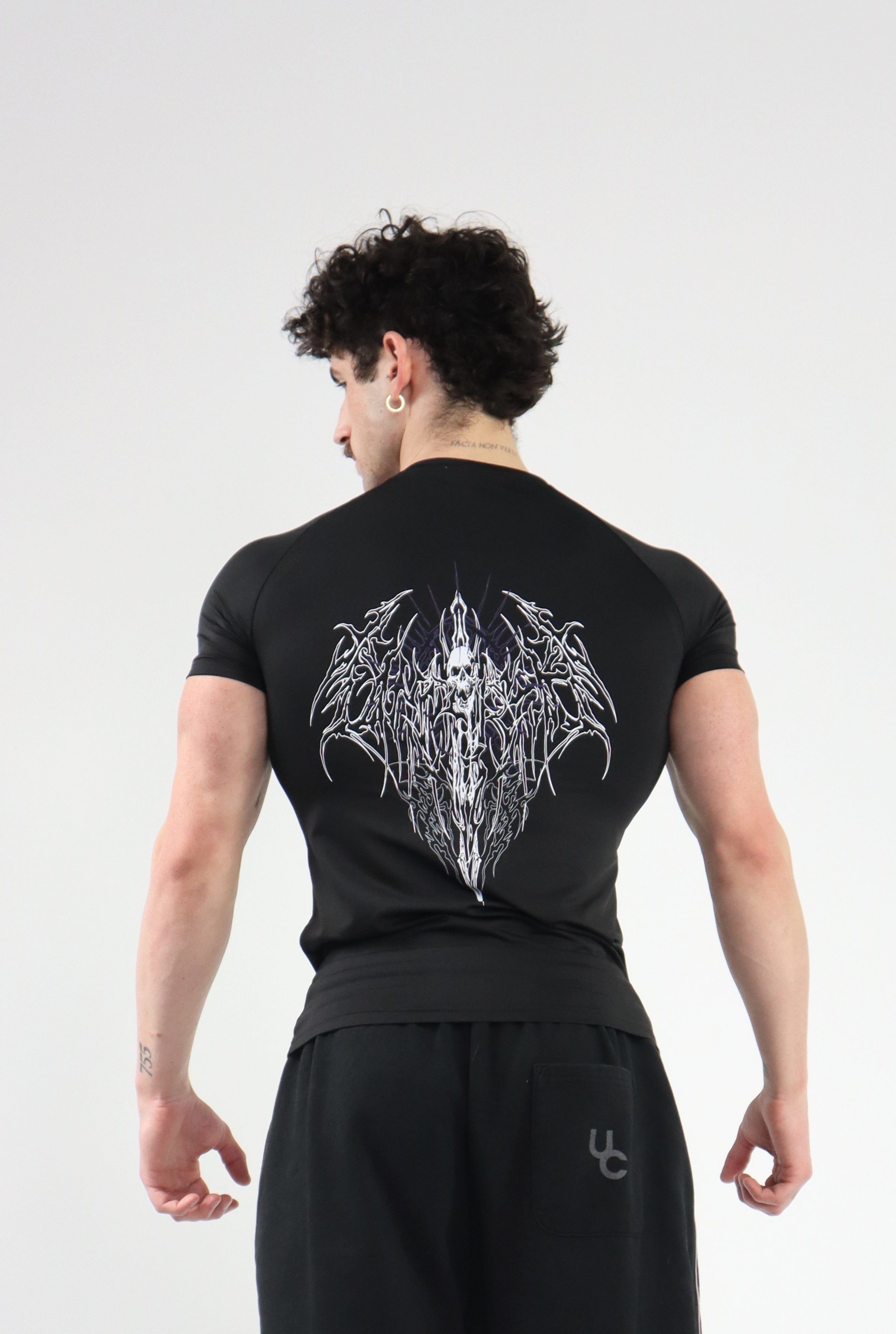 UC046 Void Compression Tee - Black/Purple