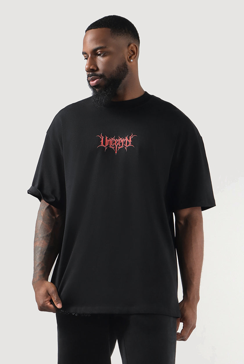 UC038 Obsidian Oversized Tee - Black