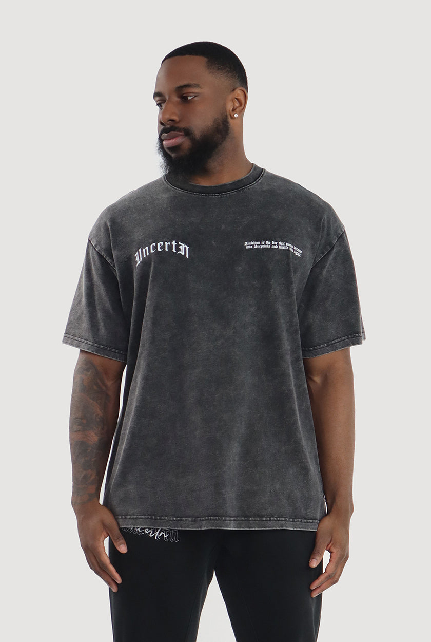 UC027 Aspire Oversized Tee - Black Wash
