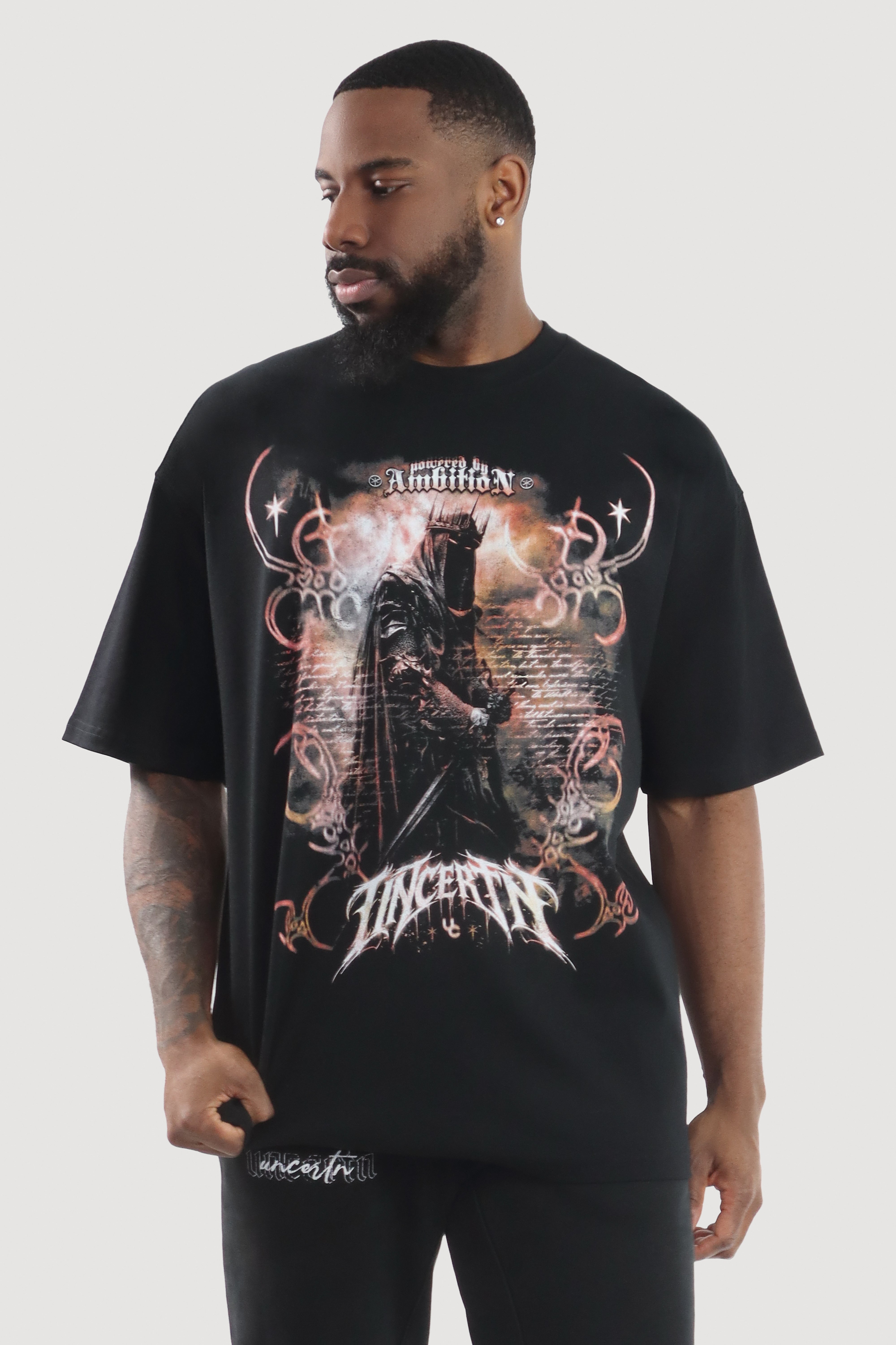 UC053 Dark Knight Oversized Tee - Black