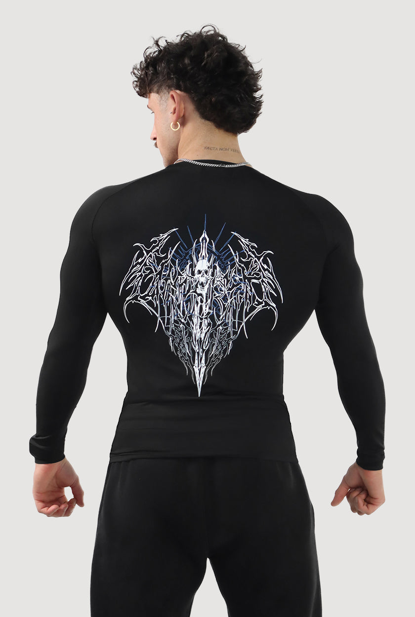 UC046 Void Compression Longsleeve - Black/Blue