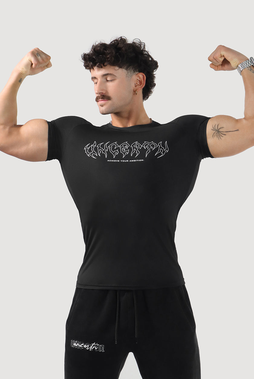 UC08 Resurgence Compression Tee - Black/White