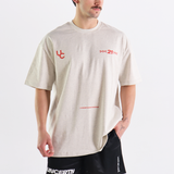 UC013 Oversized Racing Team Tee - Oat