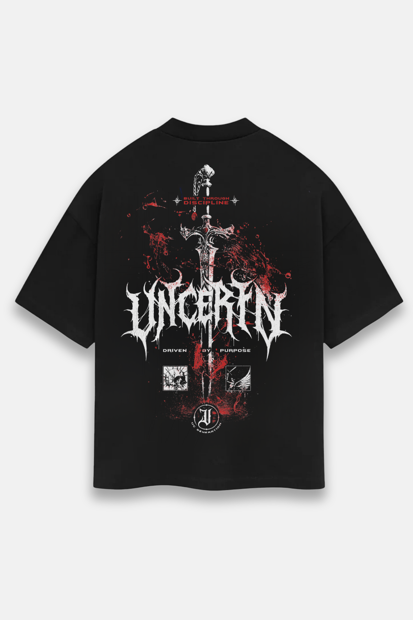 UC048 Shadow Oversized Tee - Black