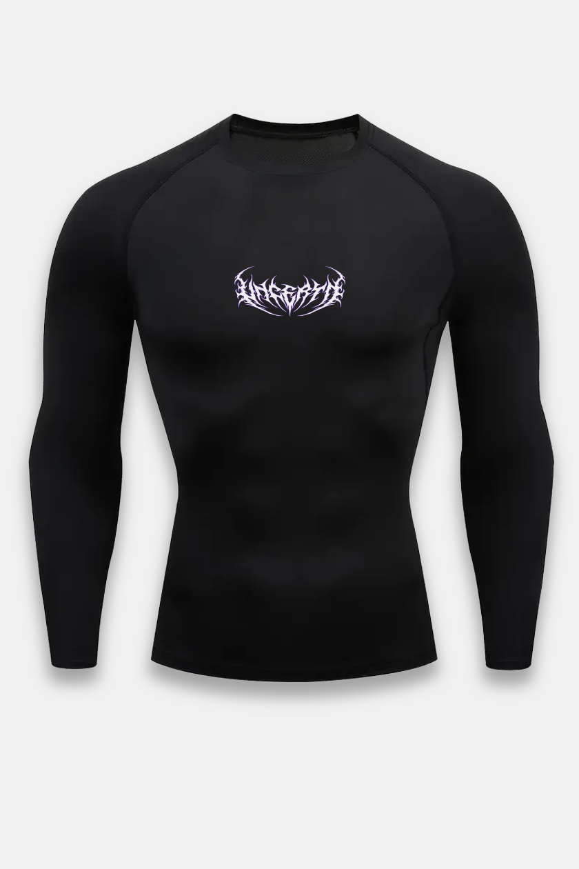 UC046 Void Compression Longsleeve - Black/Purple